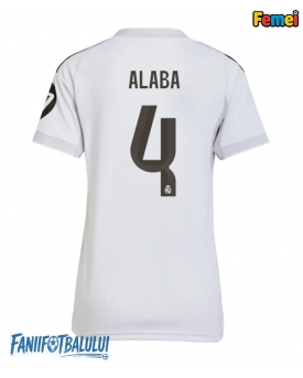 Real Madrid David Alaba #4 Tricou Fotbal Replică 2025-26 Femei Acasa